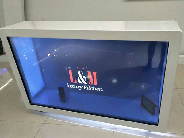 Transparent LCD display advertising players