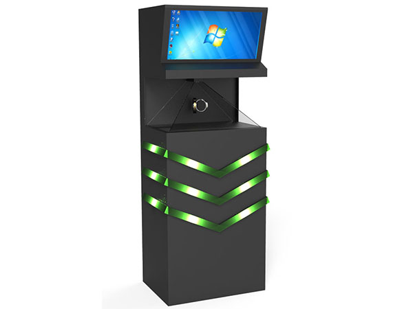 360 degree showcase holographic 3d pyramid hologram display digital signage player