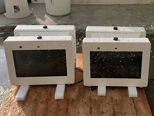 Outdoor wall mounted touch screen kiosk lcd display