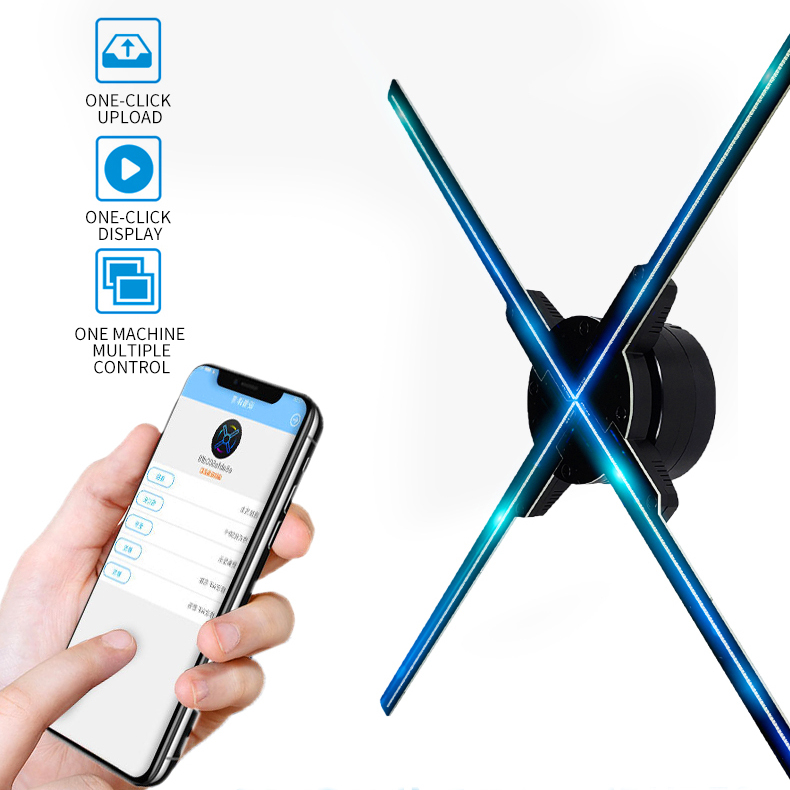 65cm hologram led fan holographic fan with wifi
