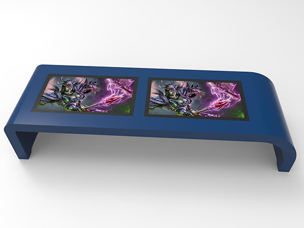 Dual screen touch table