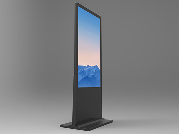 Slim design floor standing digital signage totem